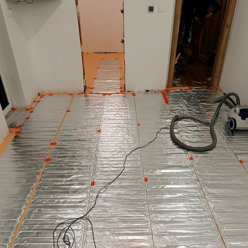 Elektrické podlahové vykurovanie - realizácia JM Elektro